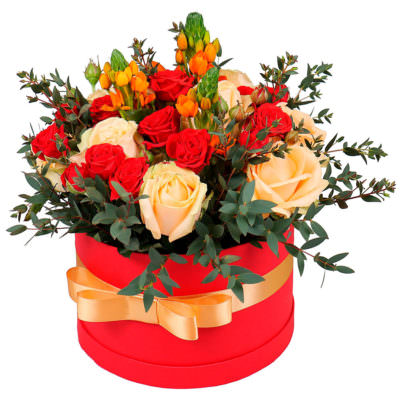 Коробка с цветами «Стрела амура»