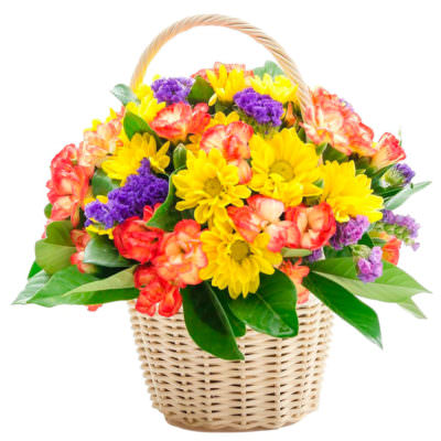 Корзина с цветами «День радости»